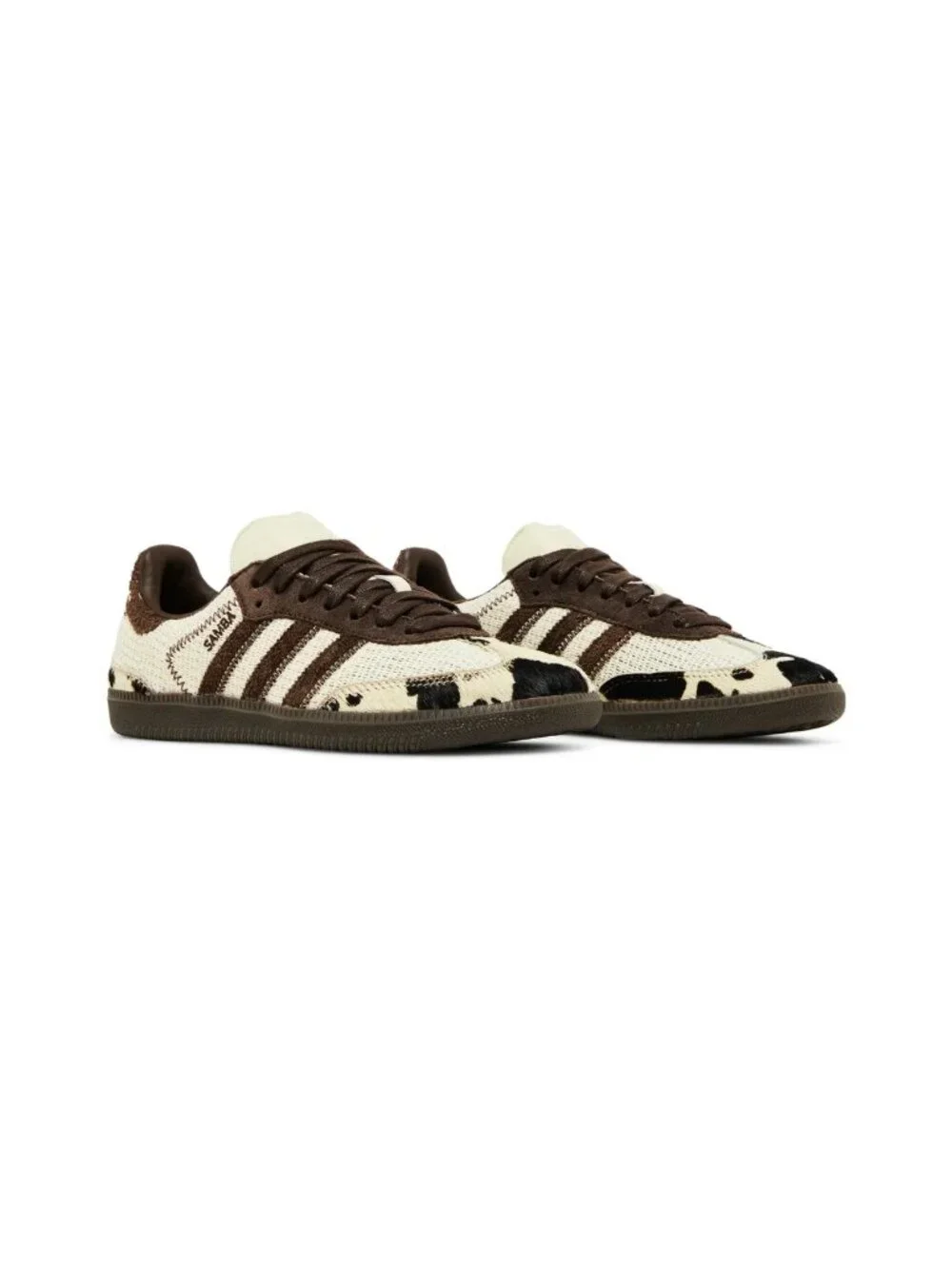 adidas Notitle x Samba Og Sz. 6.5 Brown Cow Print Unisex Sneakers - Picture 2 of 16